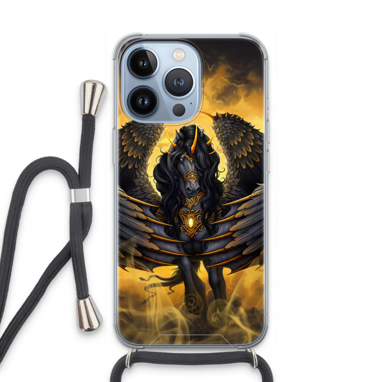 Pegasus: iPhone 13 Pro Transparant Hoesje met koord