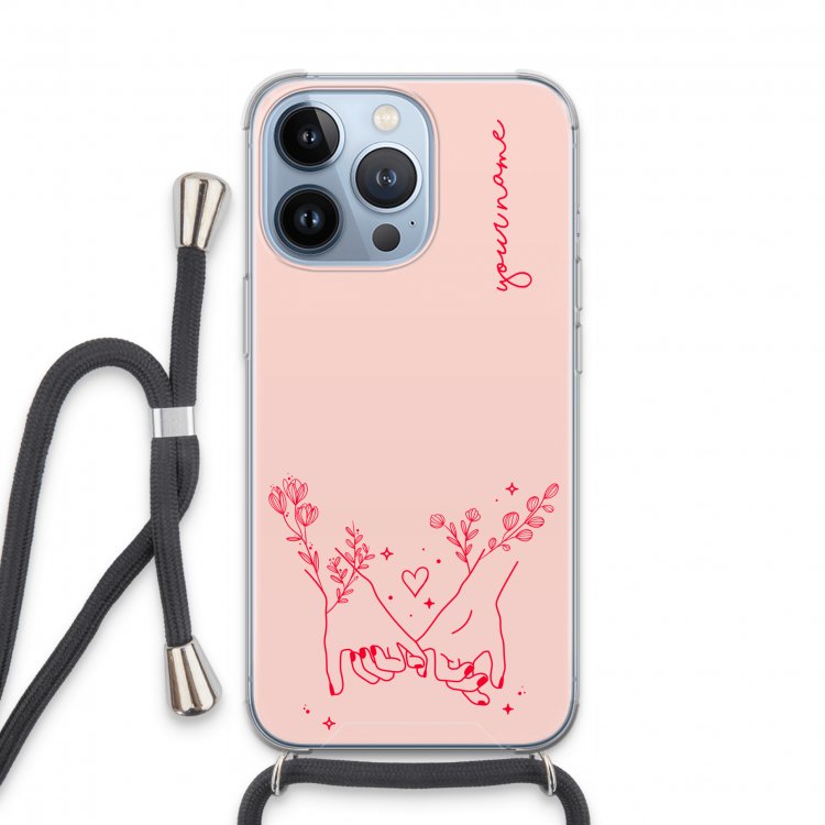 Best Friends: iPhone 13 Pro Transparant Hoesje met koord