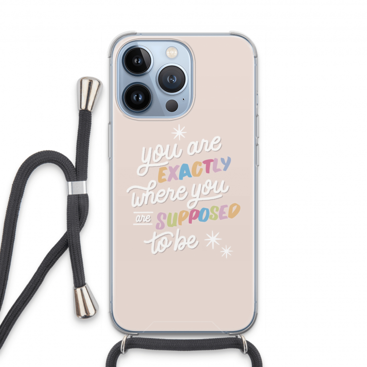 Right Place: iPhone 13 Pro Transparant Hoesje met koord