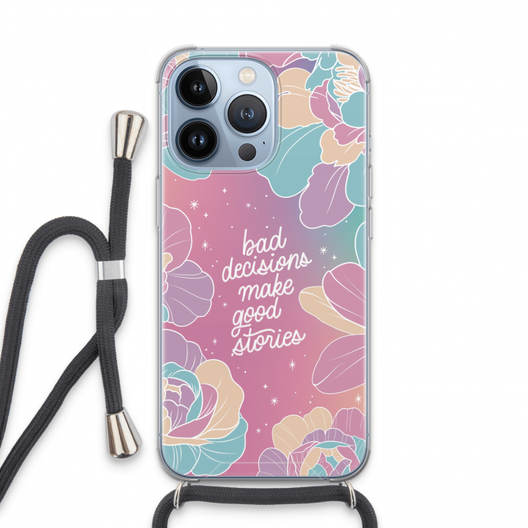 Good stories: iPhone 13 Pro Transparant Hoesje met koord