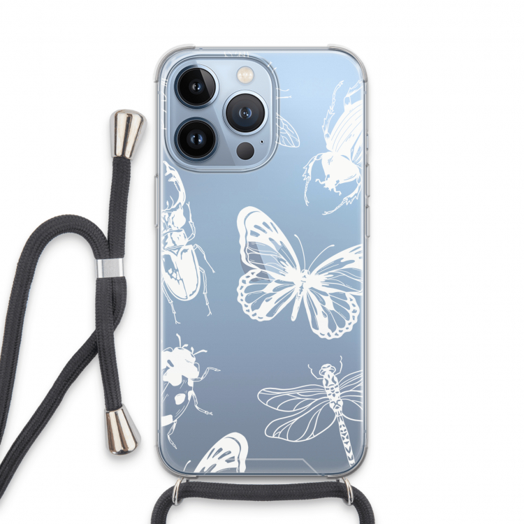 Tiny Bugs: iPhone 13 Pro Transparant Hoesje met koord