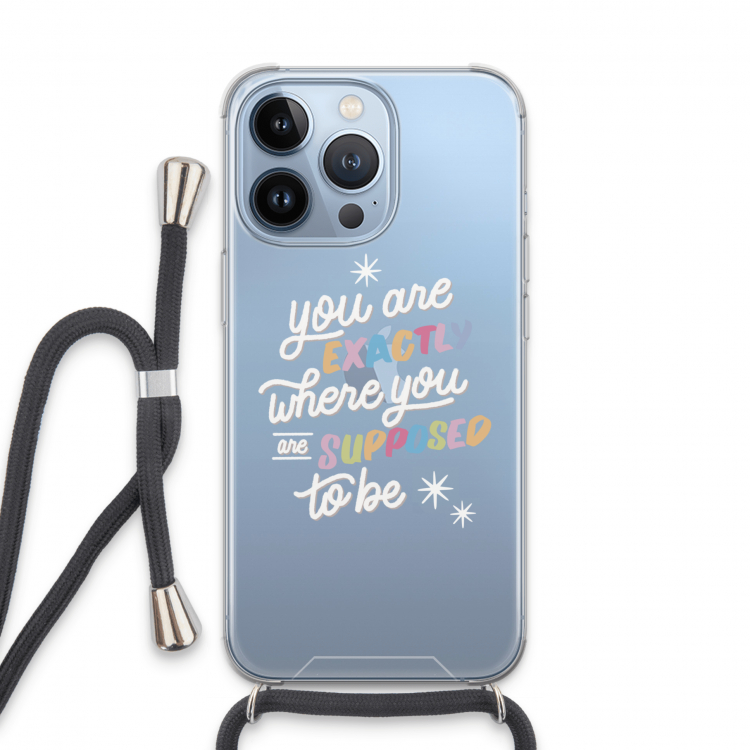 Right Place: iPhone 13 Pro Transparant Hoesje met koord