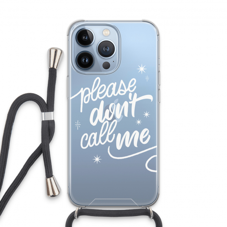 Don't call: iPhone 13 Pro Transparant Hoesje met koord