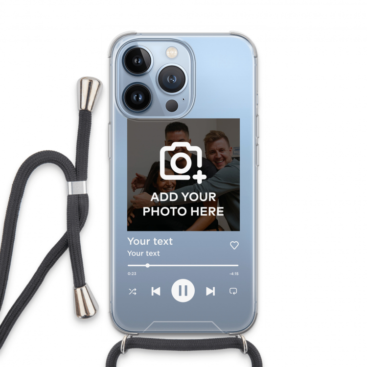 Music Player: iPhone 13 Pro Transparant Hoesje met koord