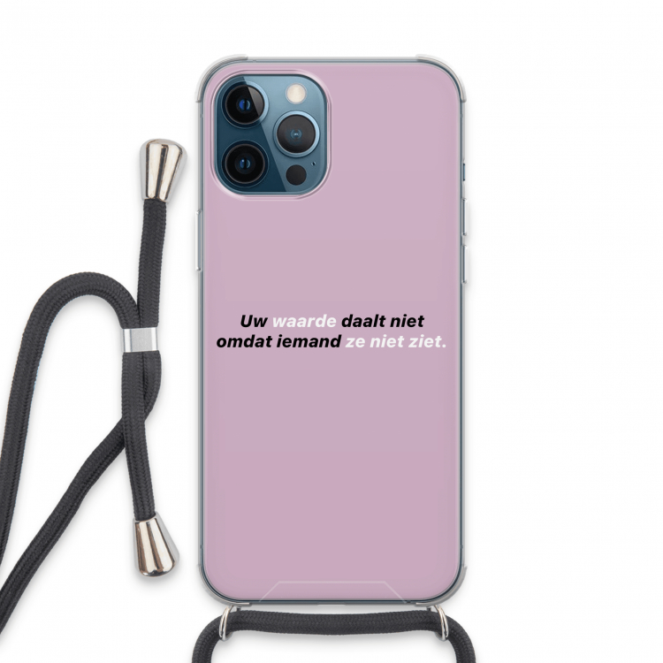 uw waarde daalt niet: iPhone 13 Pro Max Transparant Hoesje met koord