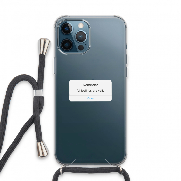 Reminder: iPhone 13 Pro Max Transparant Hoesje met koord