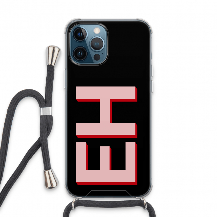 Monogram: iPhone 13 Pro Max Transparant Hoesje met koord