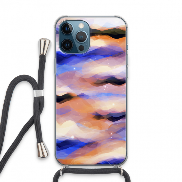 Donkere Wolken: iPhone 13 Pro Max Transparant Hoesje met koord