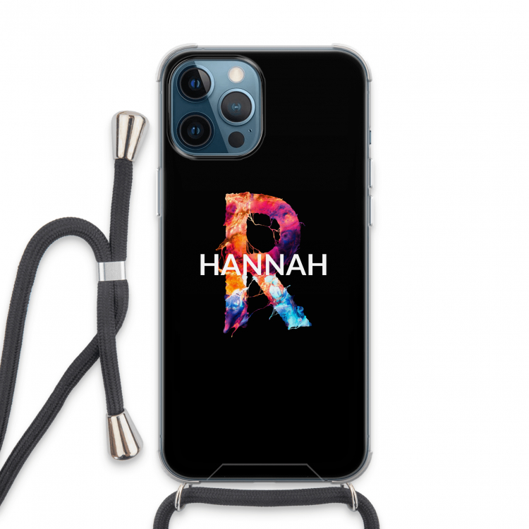 Abstract Spectrum: iPhone 13 Pro Max Transparant Hoesje met koord