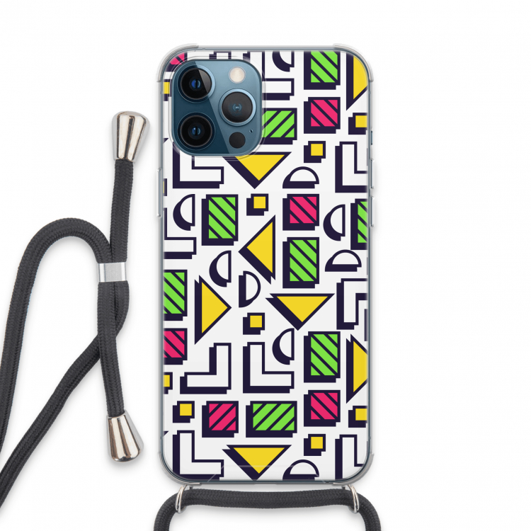 8-bit N°4: iPhone 13 Pro Max Transparant Hoesje met koord
