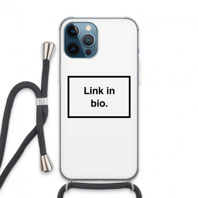 Link in bio: iPhone 13 Pro Max Transparant Hoesje met koord