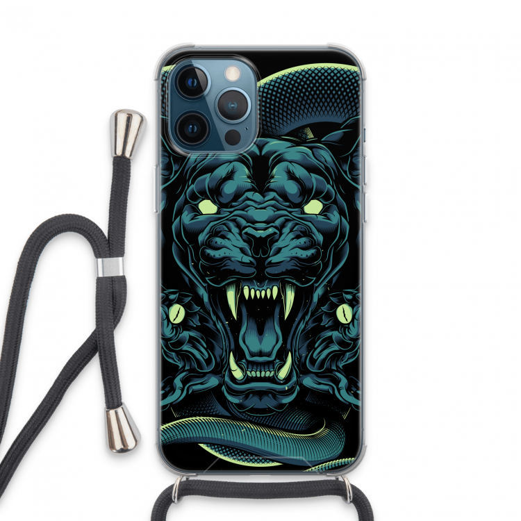 Cougar and Vipers: iPhone 13 Pro Max Transparant Hoesje met koord