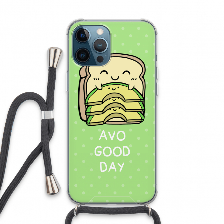Avo Good Day: iPhone 13 Pro Max Transparant Hoesje met koord
