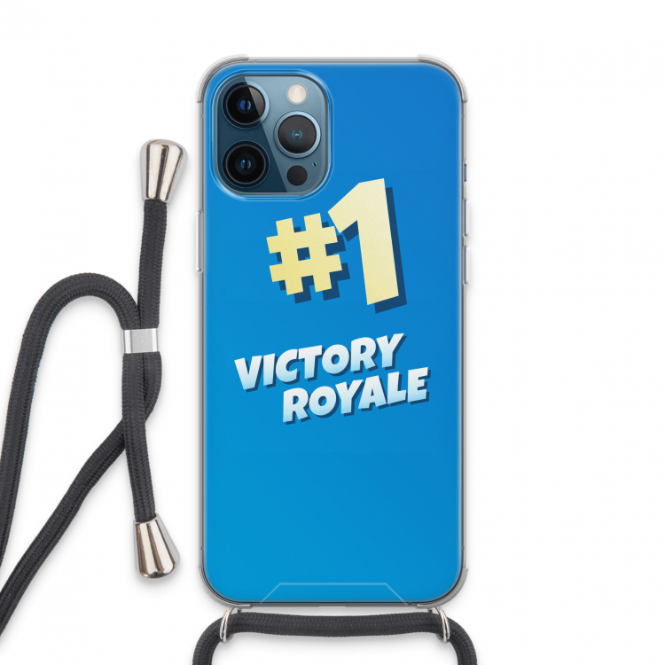 Victory Royale: iPhone 13 Pro Max Transparant Hoesje met koord