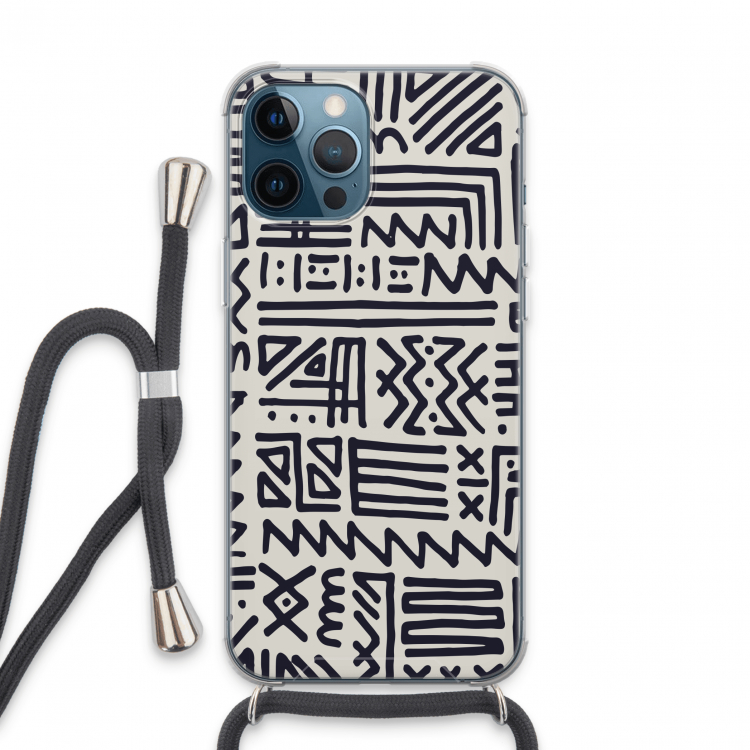Marrakech print: iPhone 13 Pro Max Transparant Hoesje met koord