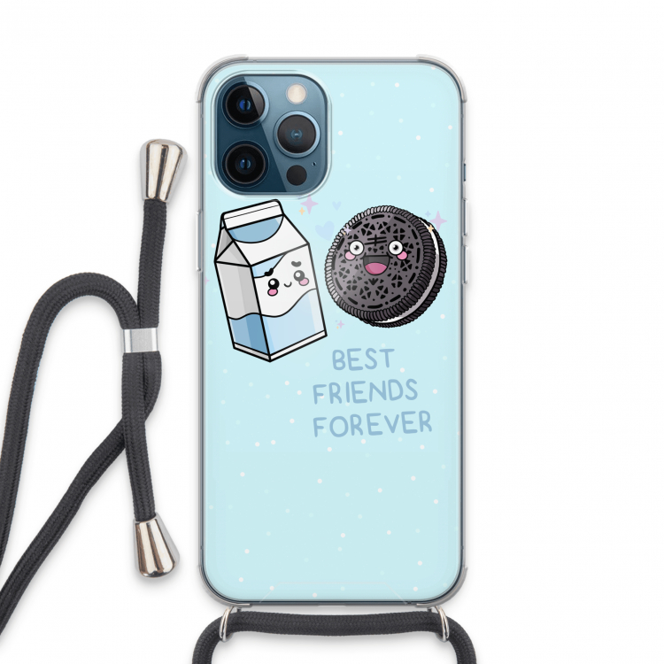 Best Friend Forever: iPhone 13 Pro Max Transparant Hoesje met koord