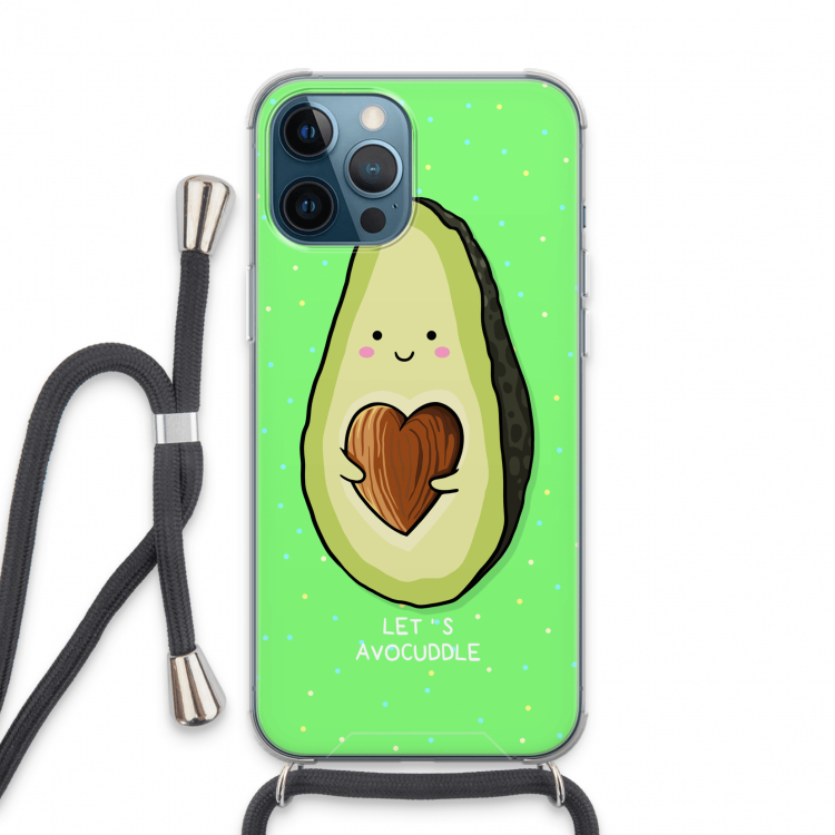 Avocuddle: iPhone 13 Pro Max Transparant Hoesje met koord