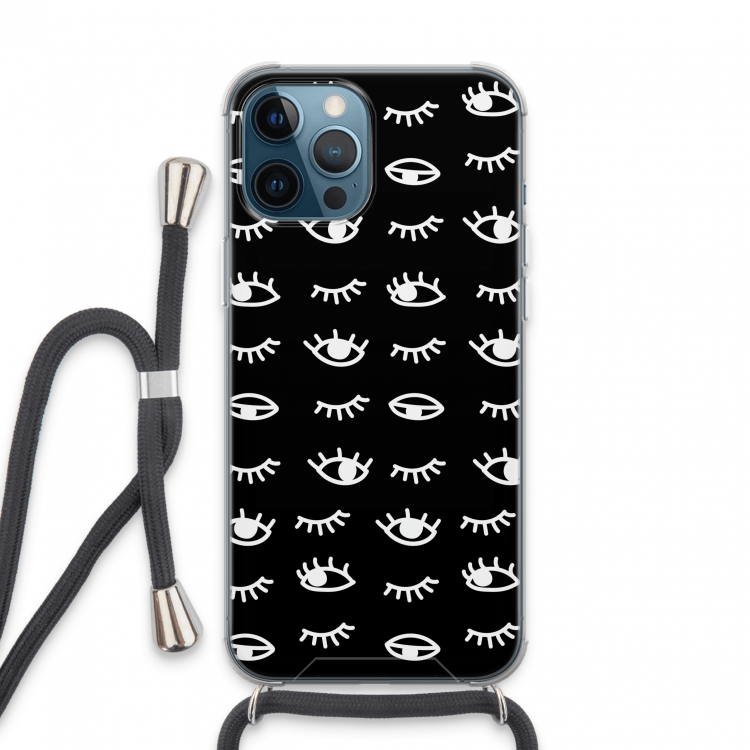 Eye pattern #3: iPhone 13 Pro Max Transparant Hoesje met koord