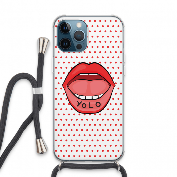 Yolo Denise: iPhone 13 Pro Max Transparant Hoesje met koord