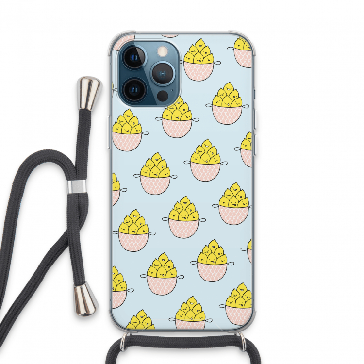Citroenen: iPhone 13 Pro Max Transparant Hoesje met koord