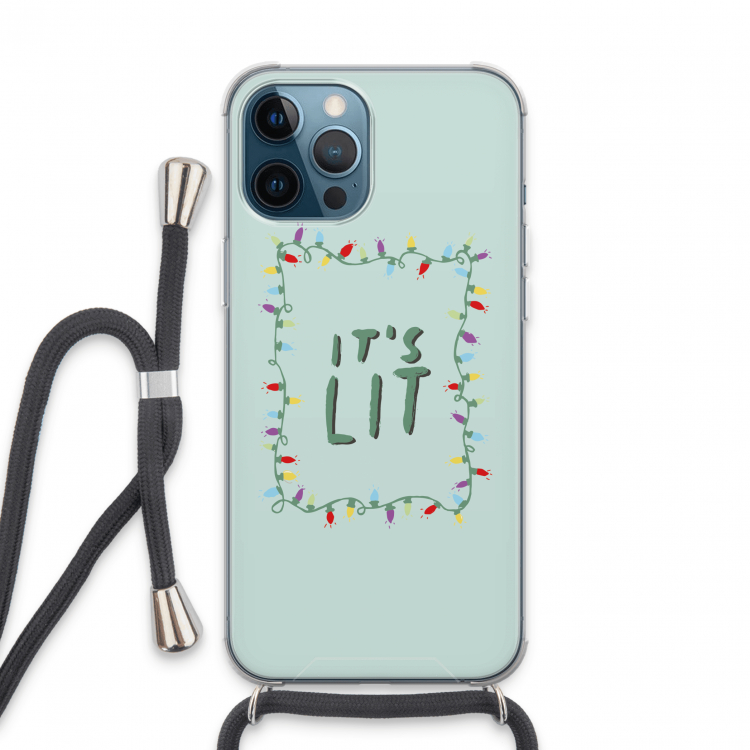 It's Lit: iPhone 13 Pro Max Transparant Hoesje met koord
