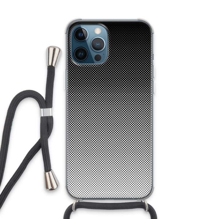 Musketon Halftone: iPhone 13 Pro Max Transparant Hoesje met koord