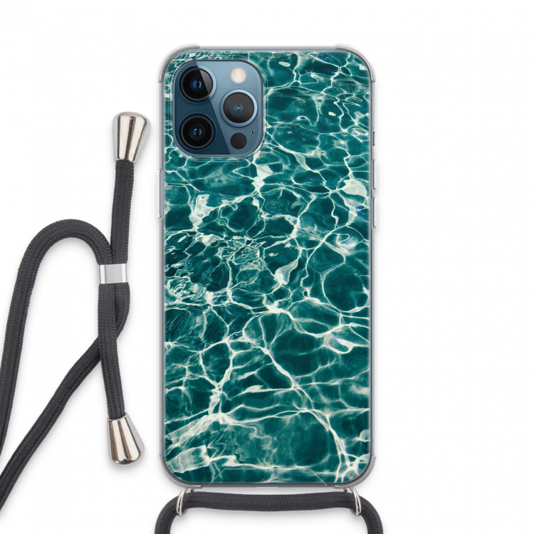 Weerkaatsing water: iPhone 13 Pro Max Transparant Hoesje met koord