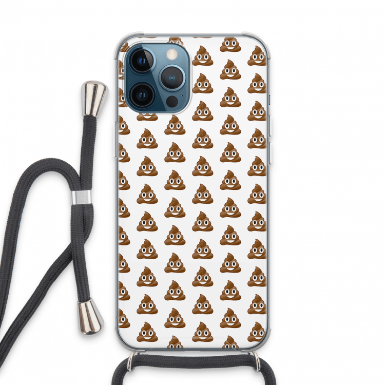 Poop emoji: iPhone 13 Pro Max Transparant Hoesje met koord