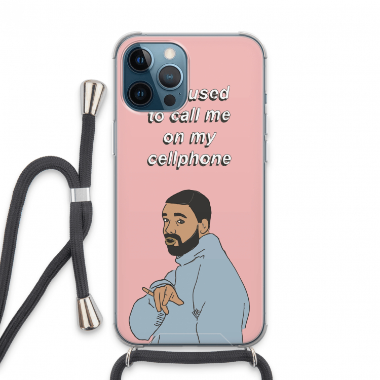 Hotline bling: iPhone 13 Pro Max Transparant Hoesje met koord