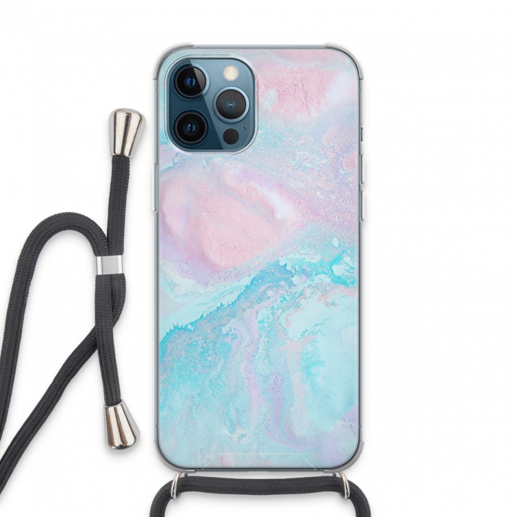 Fantasie pastel: iPhone 13 Pro Max Transparant Hoesje met koord