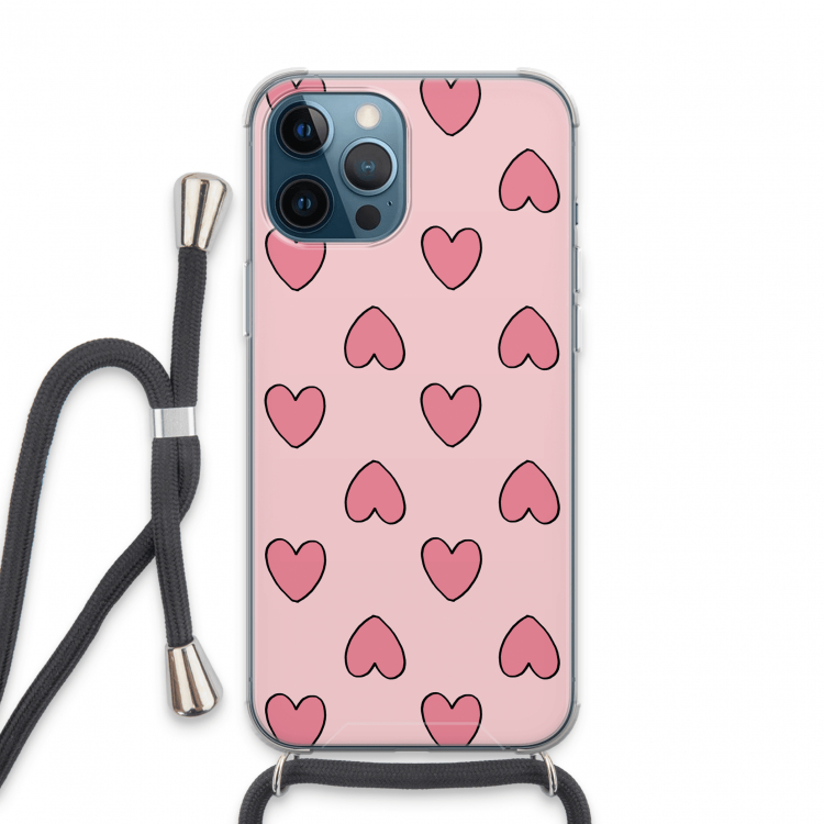 Ondersteboven verliefd: iPhone 13 Pro Max Transparant Hoesje met koord