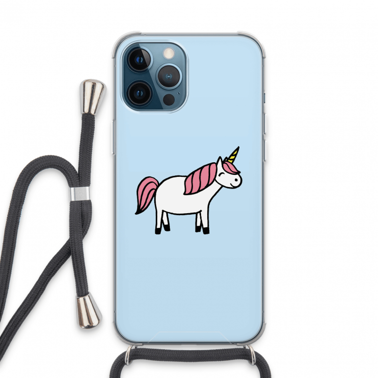 Eenhoorn: iPhone 13 Pro Max Transparant Hoesje met koord