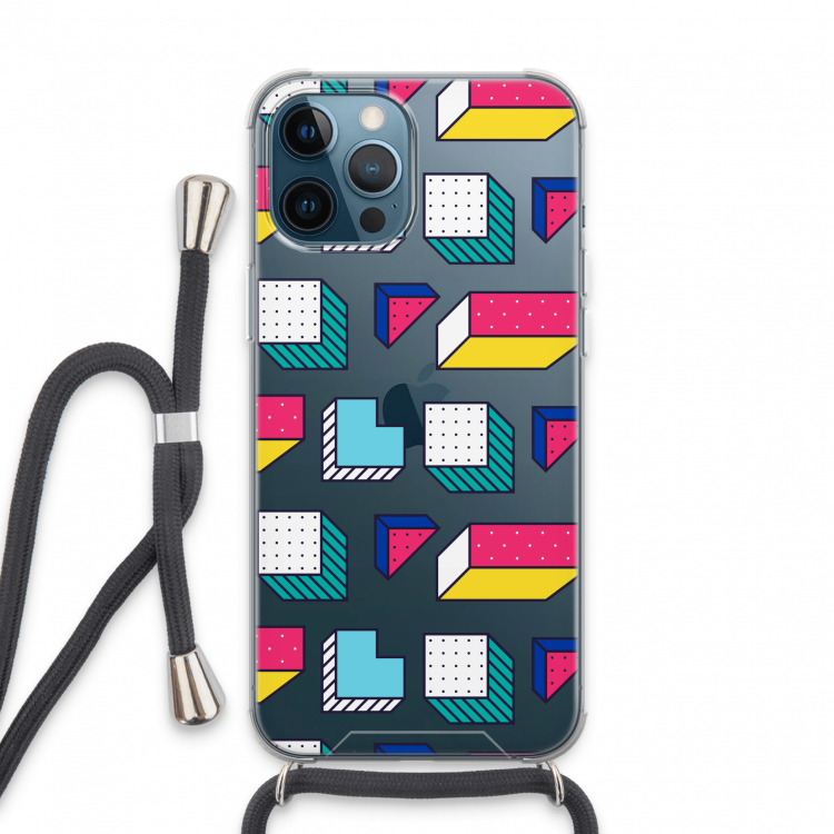 8-bit N°7: iPhone 13 Pro Max Transparant Hoesje met koord