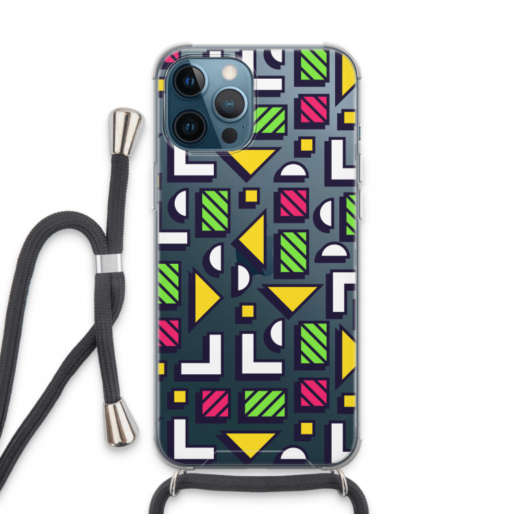 8-bit N°4: iPhone 13 Pro Max Transparant Hoesje met koord