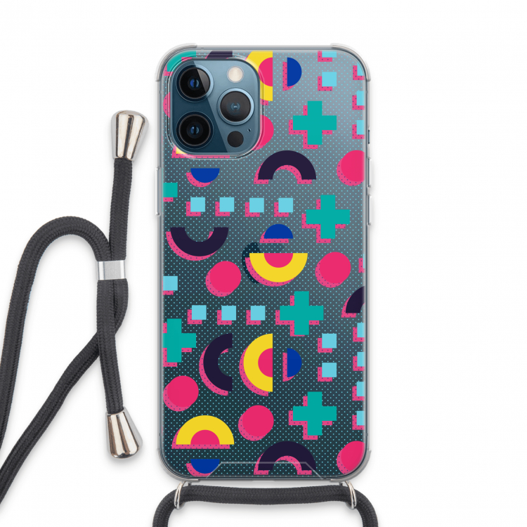 8-bit N°2: iPhone 13 Pro Max Transparant Hoesje met koord