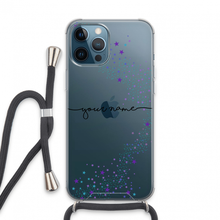 Sterren: iPhone 13 Pro Max Transparant Hoesje met koord