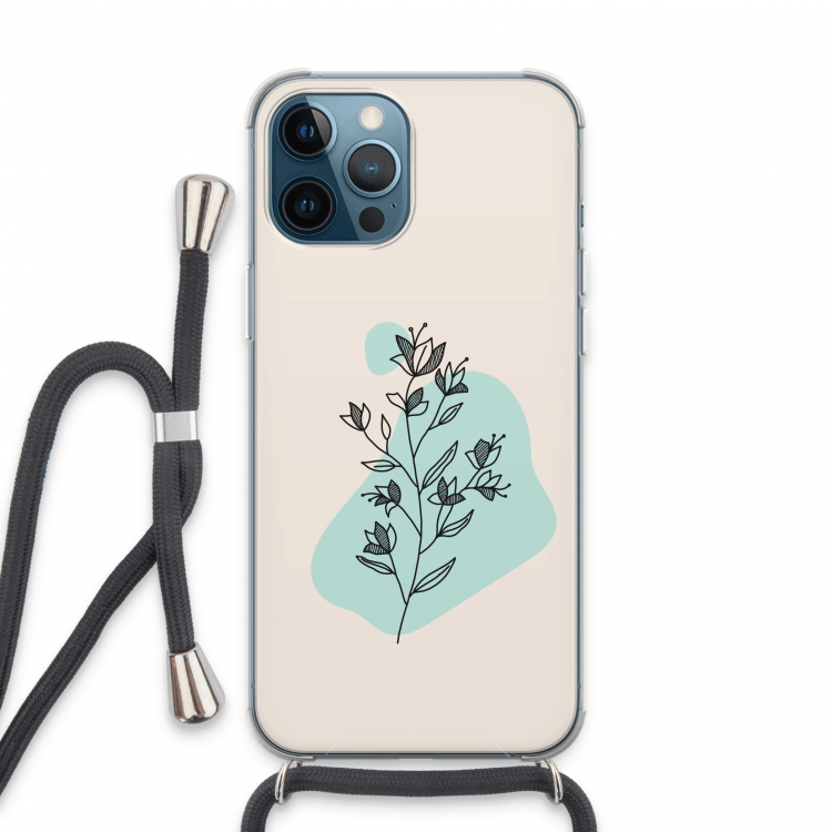 Violets are blue: iPhone 13 Pro Max Transparant Hoesje met koord