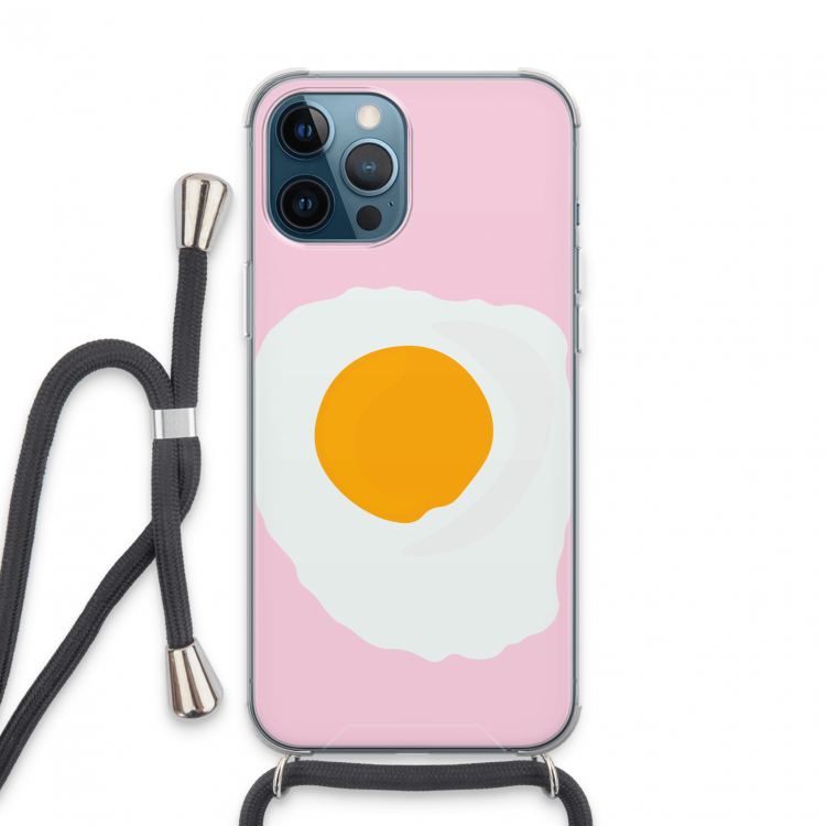 Sunny side up: iPhone 13 Pro Max Transparant Hoesje met koord