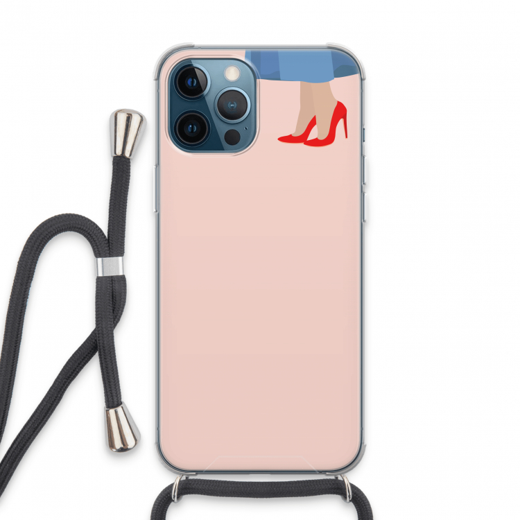 High heels: iPhone 13 Pro Max Transparant Hoesje met koord