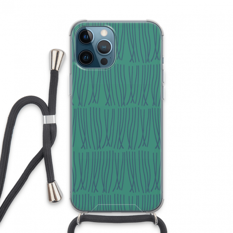 Swirls: iPhone 13 Pro Max Transparant Hoesje met koord