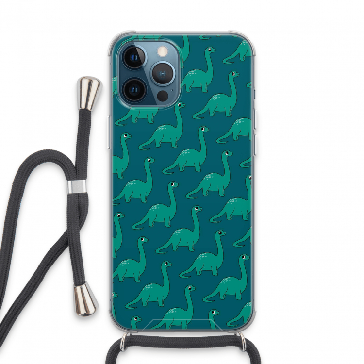 Diplodocus: iPhone 13 Pro Max Transparant Hoesje met koord