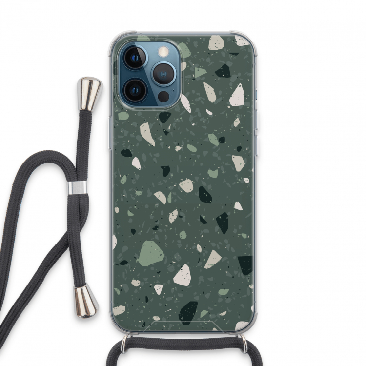 Terrazzo N°19: iPhone 13 Pro Max Transparant Hoesje met koord