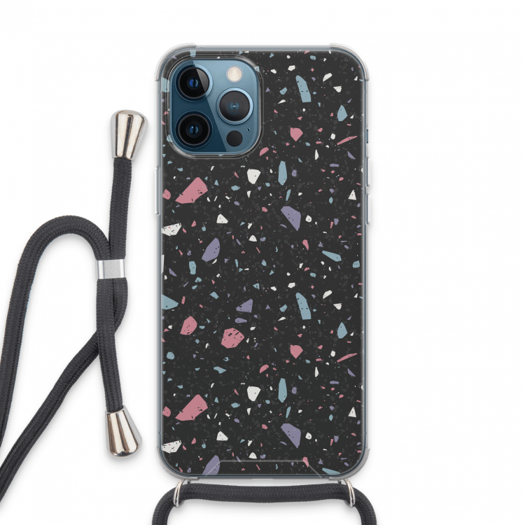 Terrazzo N°16: iPhone 13 Pro Max Transparant Hoesje met koord