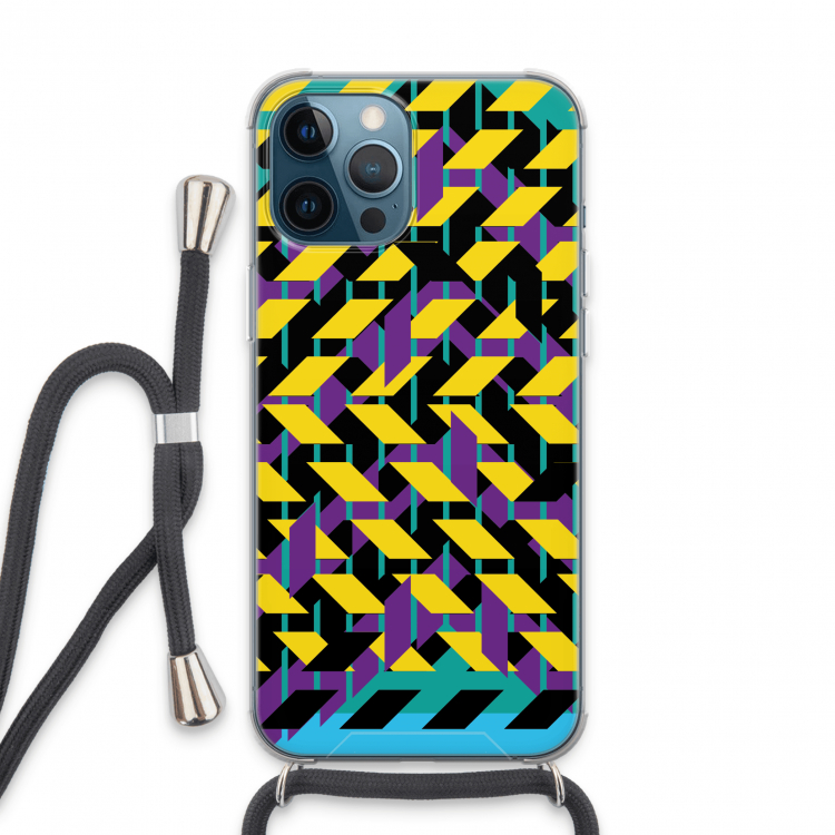 Skew Bee 3: iPhone 13 Pro Max Transparant Hoesje met koord