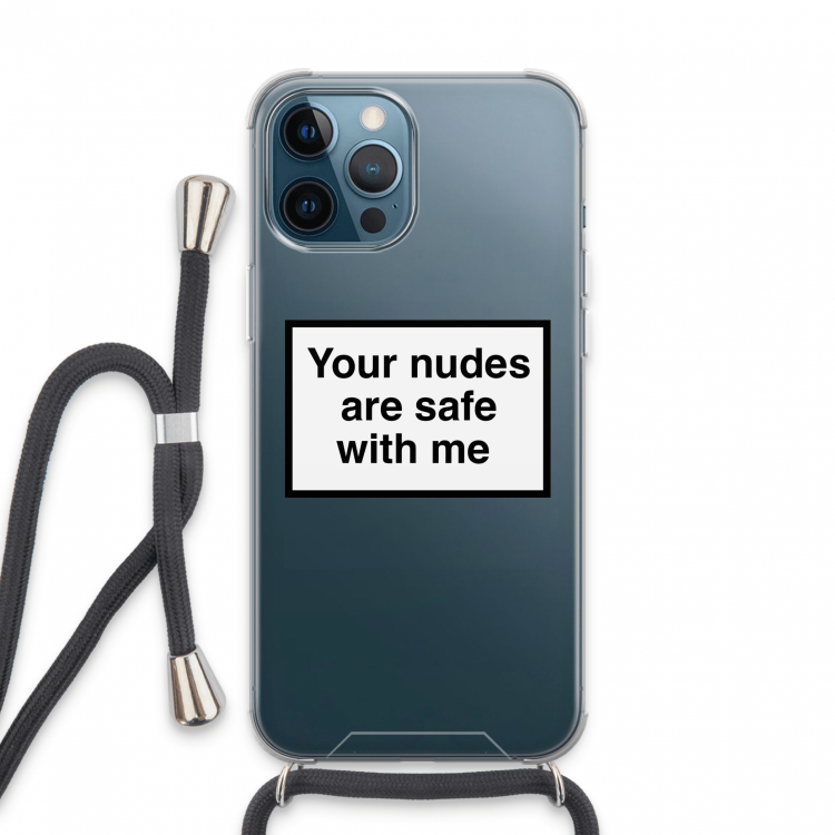 Safe with me: iPhone 13 Pro Max Transparant Hoesje met koord