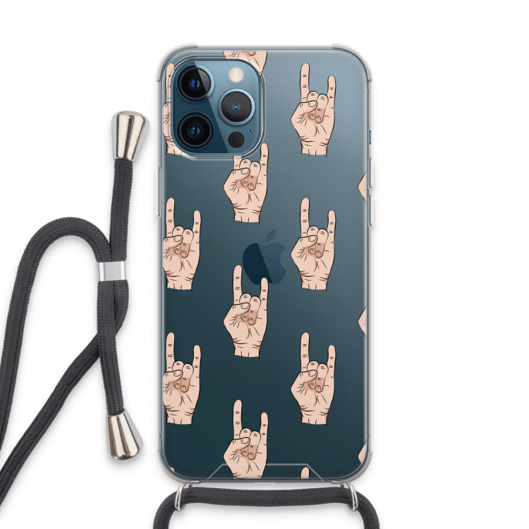 Rock: iPhone 13 Pro Max Transparant Hoesje met koord