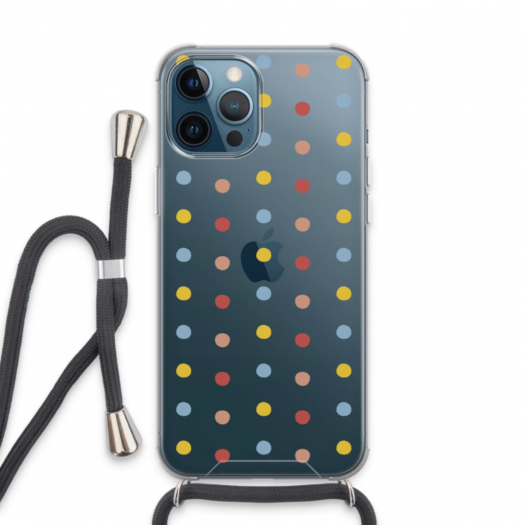 Bollen: iPhone 13 Pro Max Transparant Hoesje met koord