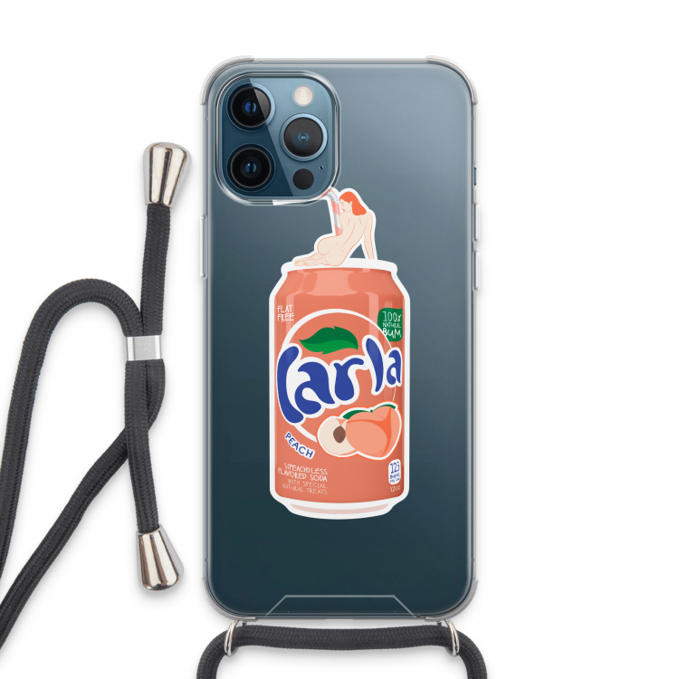 S(peach)less: iPhone 13 Pro Max Transparant Hoesje met koord