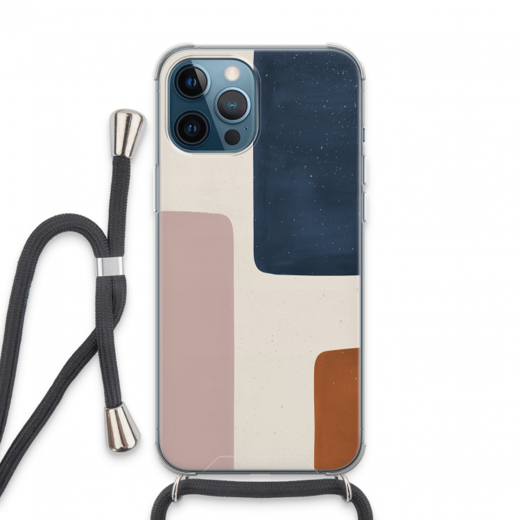 Geo #5: iPhone 13 Pro Max Transparant Hoesje met koord