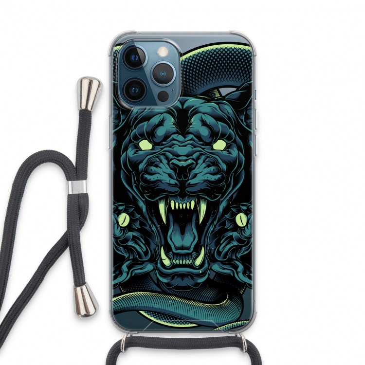 Cougar and Vipers: iPhone 13 Pro Max Transparant Hoesje met koord
